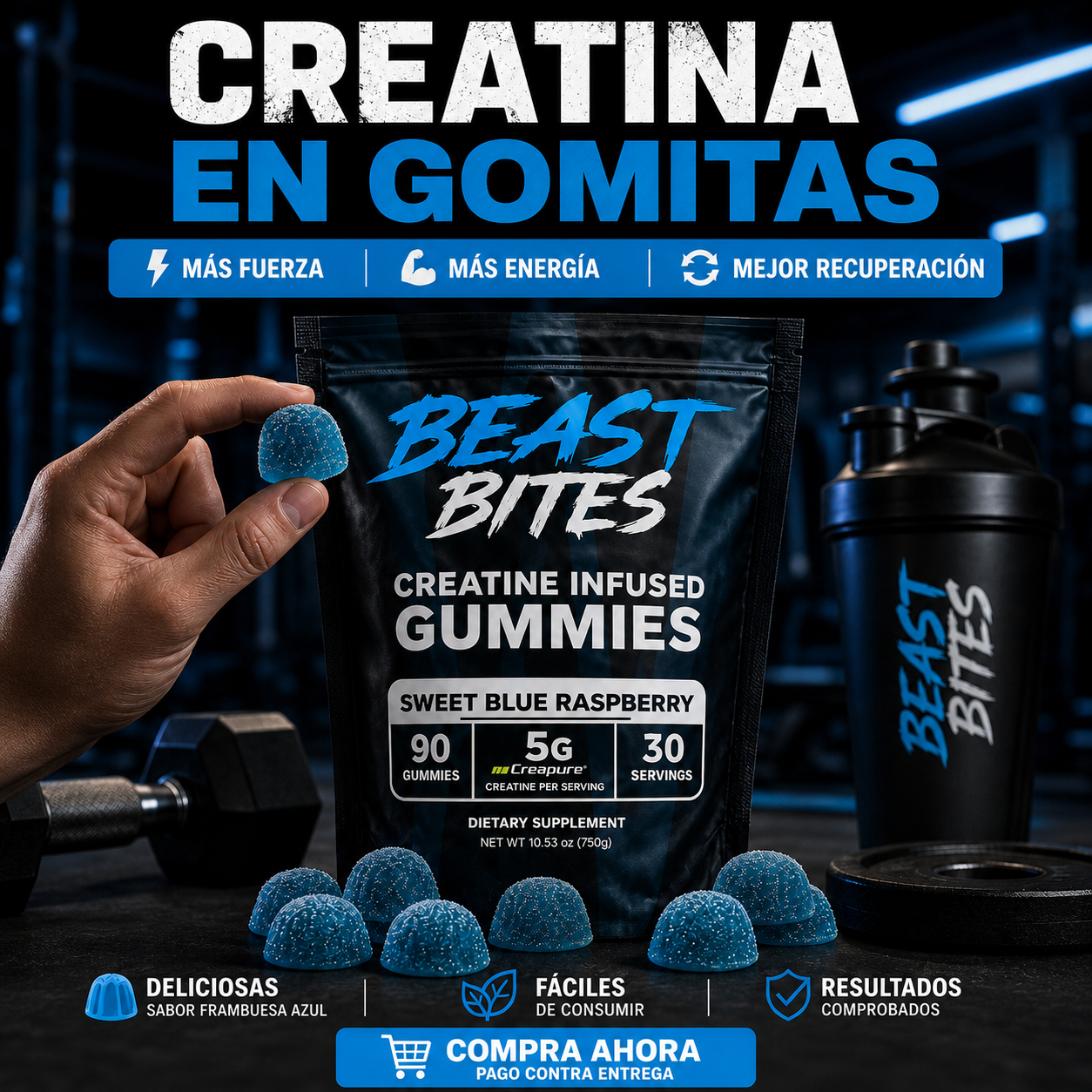 BEAST BITES – Creatina en gomitas