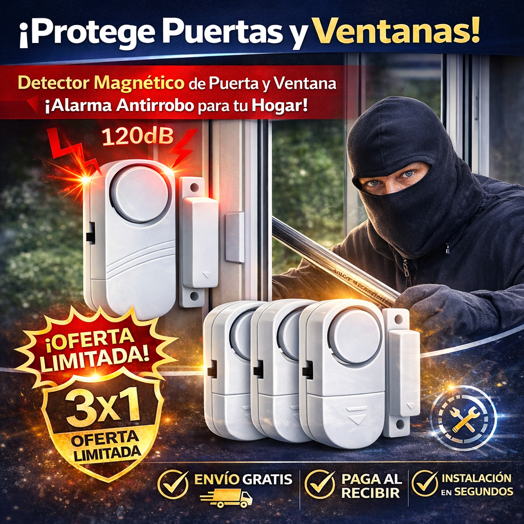 ¡Nuevo! Sistema de protección inmediata - Alarma antirrobo para puertas y ventanas