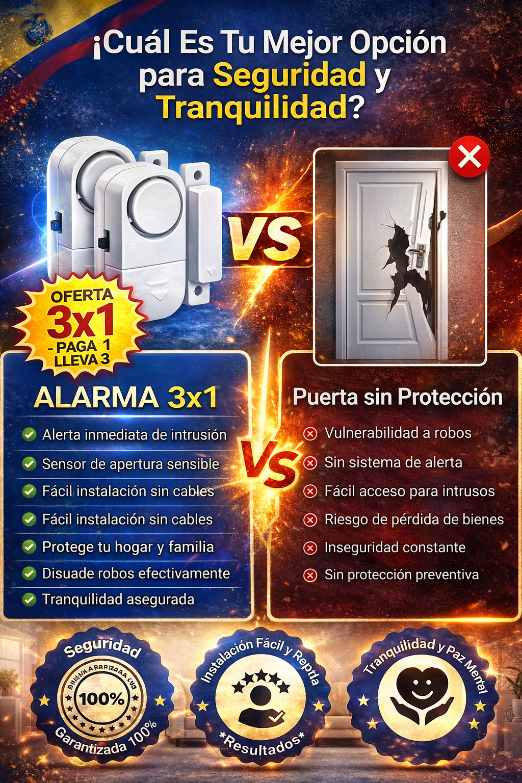 ¡Nuevo! Sistema de protección inmediata - Alarma antirrobo para puertas y ventanas
