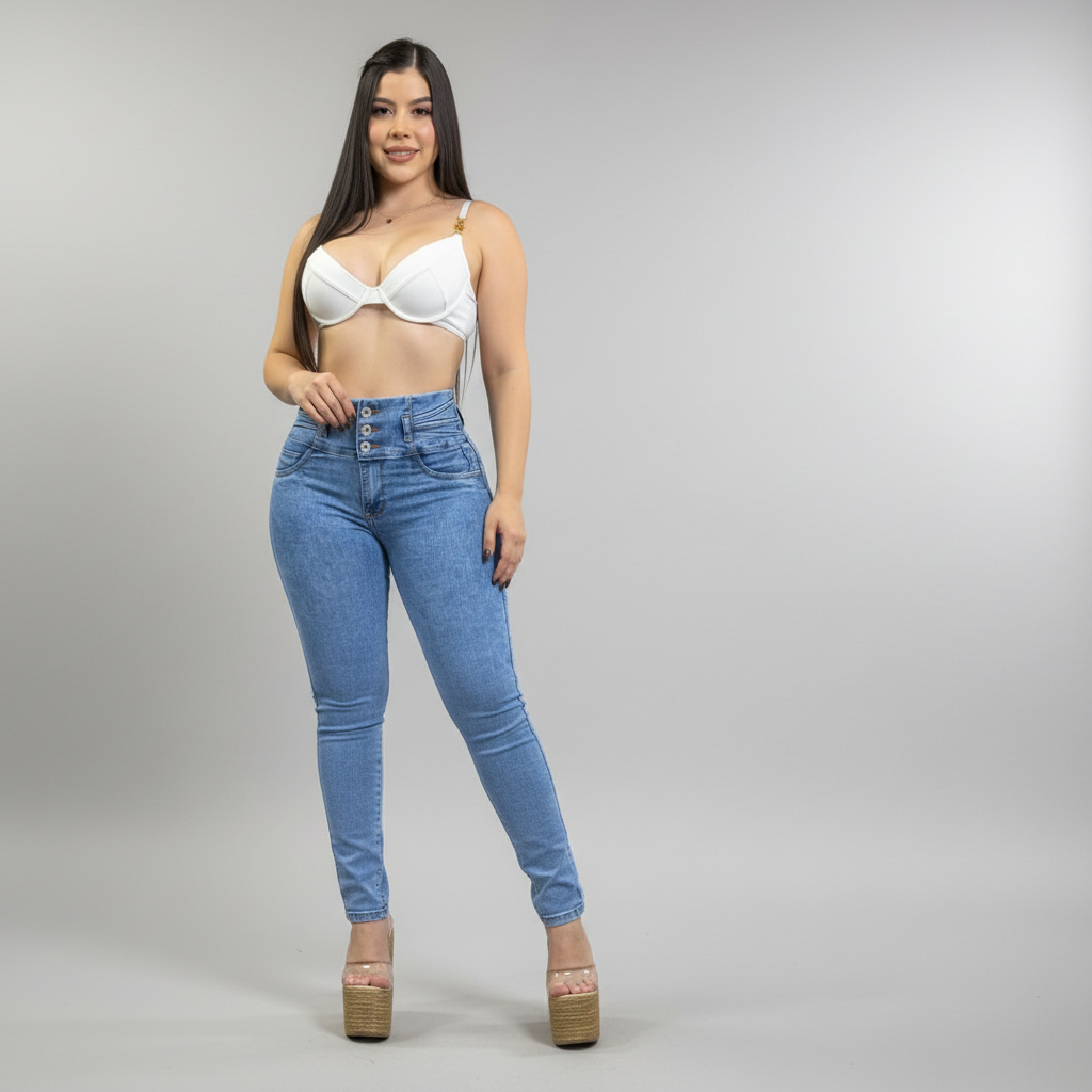 PANTALÓN LEVANTA COLA CON PRETINA MOLDEADORA