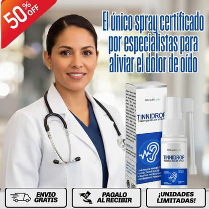 ¡Nuevo! TINNIDROP Spray limpiador de oido - Bienestar auditivo al alcance de tu mano