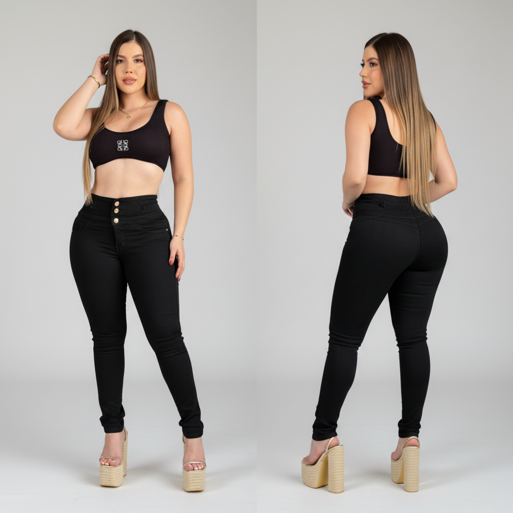 PANTALÓN LEVANTA COLA CON PRETINA MOLDEADORA