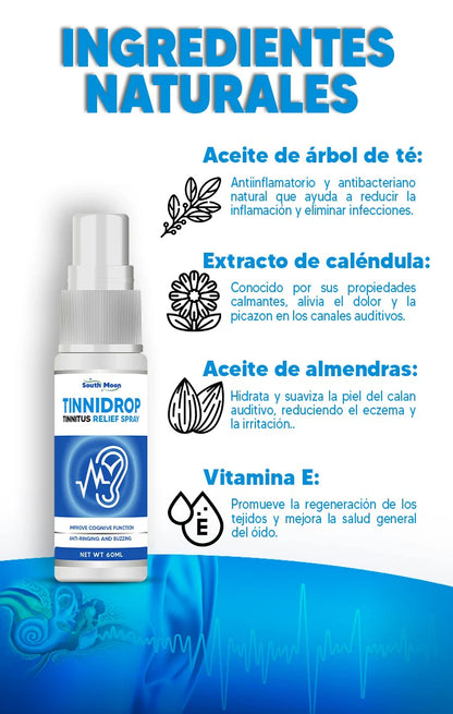 ¡Nuevo! TINNIDROP Spray limpiador de oido - Bienestar auditivo al alcance de tu mano